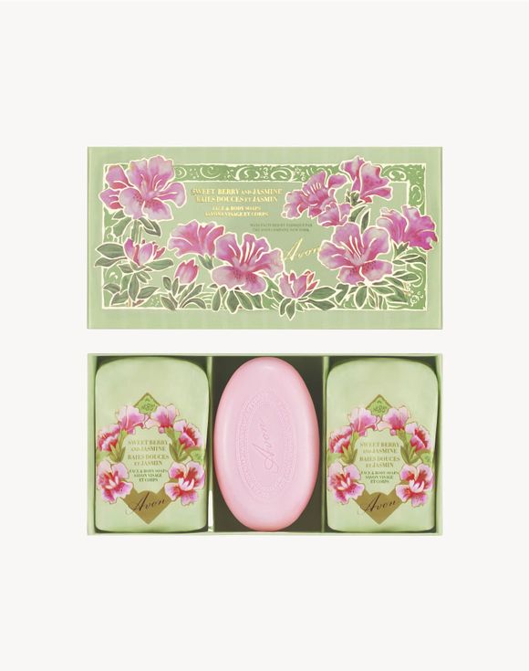 Nostalgia Avon Sweet Berry & Jasmine Bar Soap Boxed Set | Avon