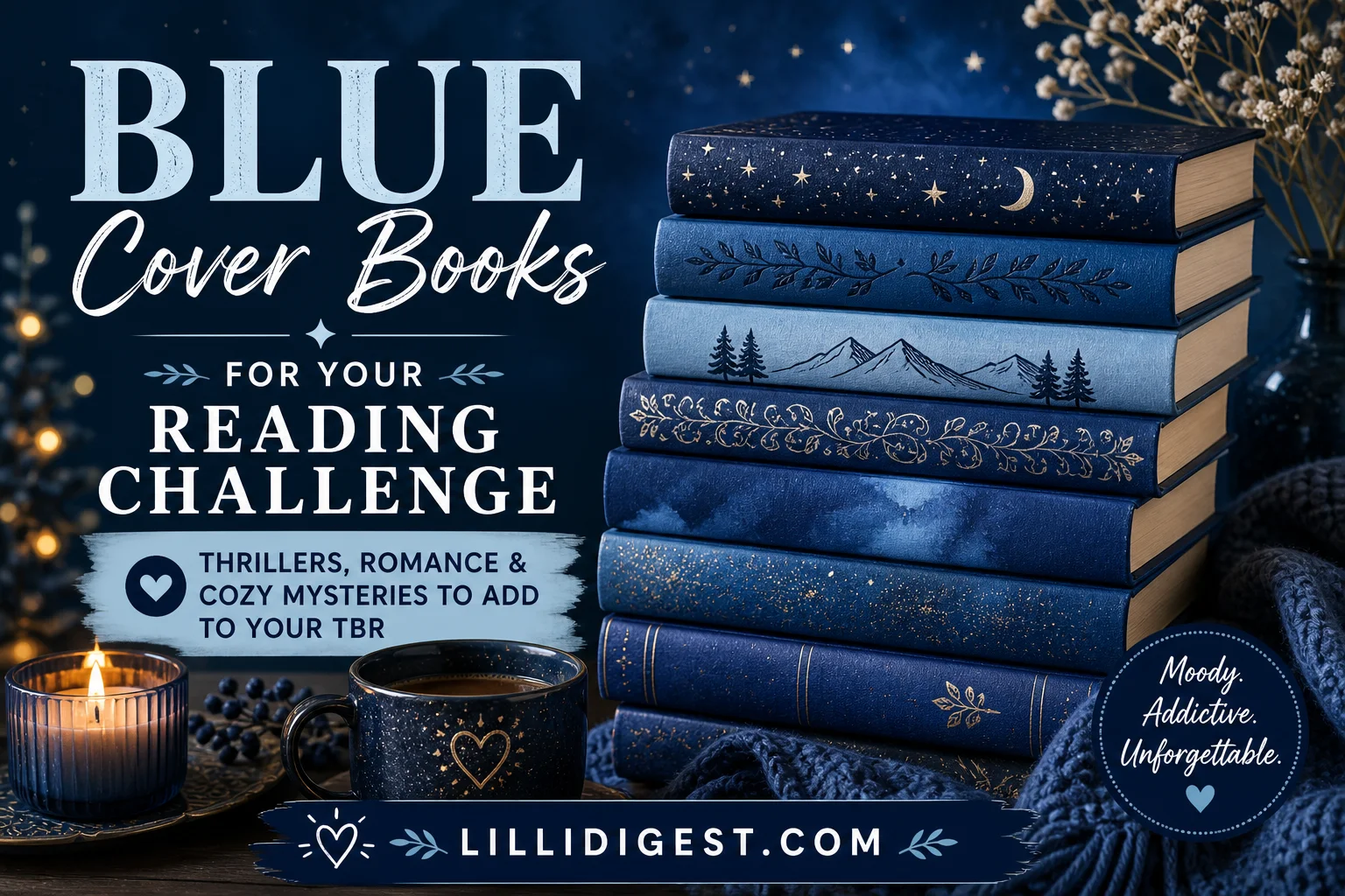 Blue Cover Books for Your Reading Challenge (Thrillers, Romance & Cozy Mysteries to Add to Your TBR)