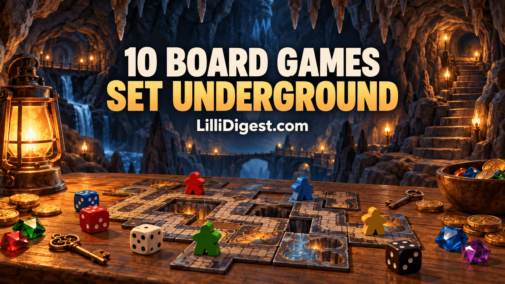 10 Board Games Set Underground: Caves, Catacombs and Dark Places